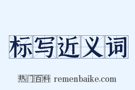 标写近义词是什么意思的图片